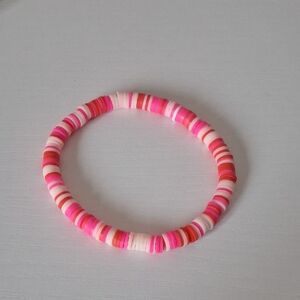 Valentine's Day Clay Beaded Bracelet